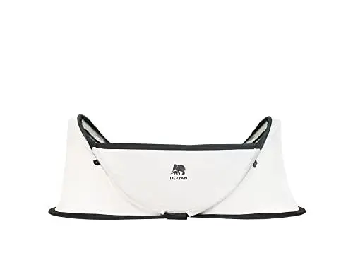 Produktbild: Deryan Infant Baby Bett - Pop Up Baby Reisebett - von Geburt bis 1,5 Jahre - Leicht & Kompakt - Innerhalb 2 Sekunden aufgestellt - Reisebett Baby - inkl. Moskitonetz & Reisetasche - 98x60x32 cm
