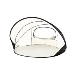 Produktbild: Deryan Strandmuschel Pop Up Strandzelt XXL - Strandzelt für Erwachsen, Kinder und Baby - 2-4 Personen - Reißverschlusstür, UV-Schutz 50+, Windschutz und herringen - Tragbares Wurfzelt - Cream
