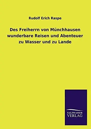 Produktbild: Des Freiherrn von Münchhausen wunderbare Reisen und Abenteuer zu Wasser und zu Lande