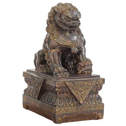Produktbild: Design Toscano Chinesische Wächterlöwen-Figur, Weiblich, 18 x 4,5 x 23 cm