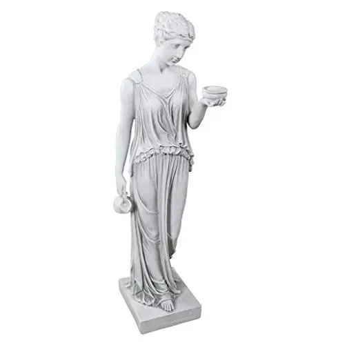 Produktbild: Design Toscano Hebe, die Göttin der Jugend griechische Gartenstatue, Polyresin, antikes steingrau, groß 81 cm