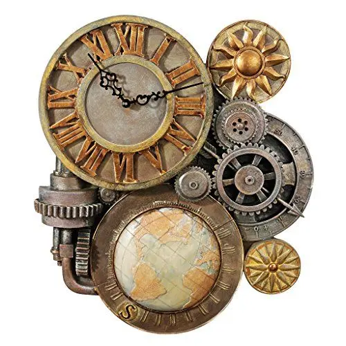 Produktbild: Design Toscano Skulpturale Wanduhr, Maße: 5 x 15 x 44,5 cm