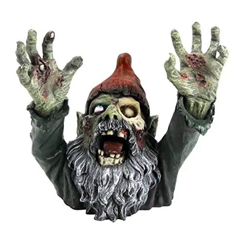 Produktbild: Design Toscano Zombie Gnombie Gothic-Gartenstatue Grabsteinstatue, Polyresin, vollfarbe, 28 cm