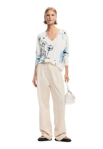 Produktbild: Desigual Damen 25SWJF33 Sweatshirt, White, M