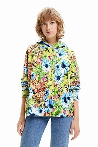 Produktbild: Desigual Damen Sweat_Bugs Flowers Sweatshirt, Grün, S EU
