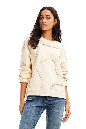 Produktbild: Desigual Damen Sweat_Tapes Sweater, Weiß, M EU