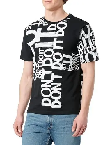 Produktbild: Desigual Herren 25SMTK20 T-Shirt, Black, S