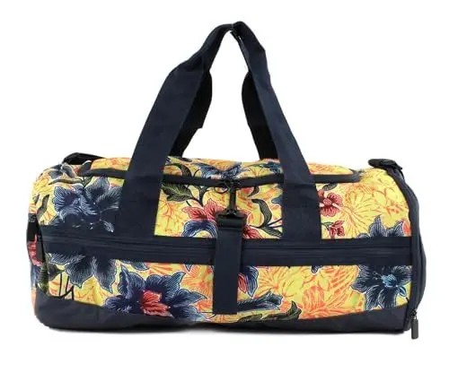 Produktbild: Desigual Tube Geopatch Lima - Sporttasche, 49 x 25 x 24 cm, Blau mit Gelb und Rot Akzenten, Polyester, Polypropylen-Besatz, Reißverschluss