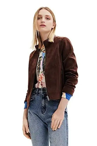 Produktbild: Desigual Women's CHAQ_LAS Vegas, 6000 Brown PU Coat, XL