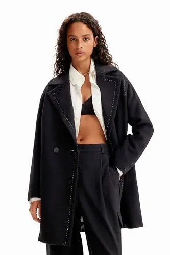 Produktbild: Desigual Women's Coat_Stitch Woman Woven Overcoat, Black, L