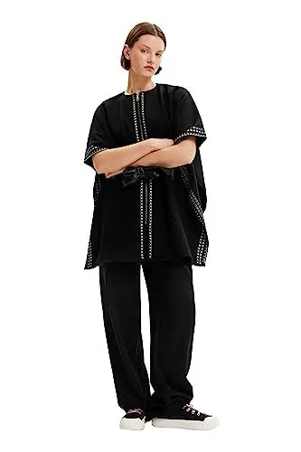 Produktbild: Desigual Women's Poncho_Cruces Milan, Black, One Size