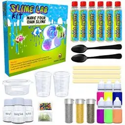 Produktbild: Desire Deluxe Schleim Set (30 teilig) zum selber machen, ideales Slime Spielzeug für Kinder ab 3 4 5 6 7 8 9 10 Jahren, Wissenschaft Lernspiel, Geschenk für Jungen und Mädchen