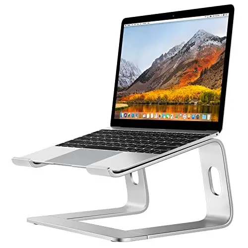 Produktbild: Desire2 Laptopständer Computer Laptop Ständer Riser Stand Halterung Stand für Schreibtisch Aluminium Belüftet Kompatibel mit Apple MacBooks Laptops 10