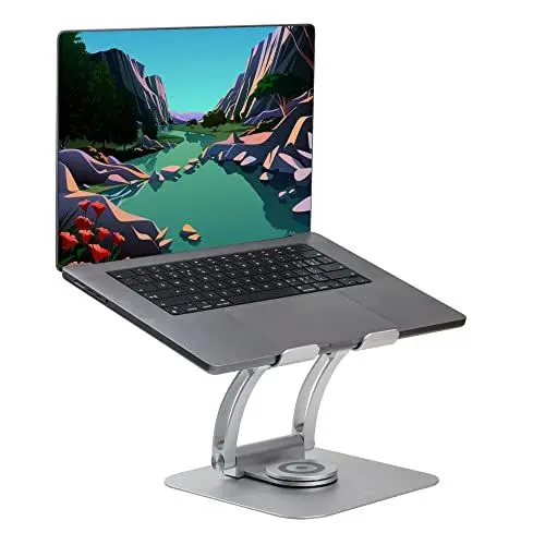 Produktbild: Desire2 Verstellbarer Laptop-Ständer für Schreibtisch | Drehbares Bürozubehör für Laptop und Notebook | Laptop-Ständer 14-17,3 Zoll | Ergonomisches Homeoffice-Zubehör mit Anti-Rutsch-Pads