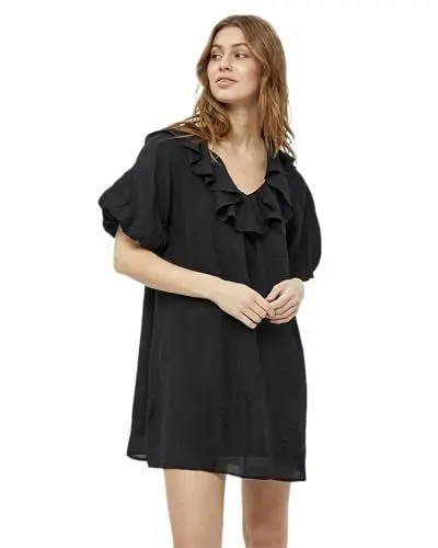 Produktbild: DESIRES DamenKurzes Kleid mit 2/4-Ärmeln, Schwarz, L