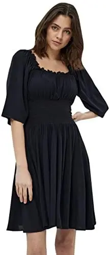 Produktbild: DESIRES Damen Debbi Smock Dress Kleid gesmokt, 9000 Black, M EU