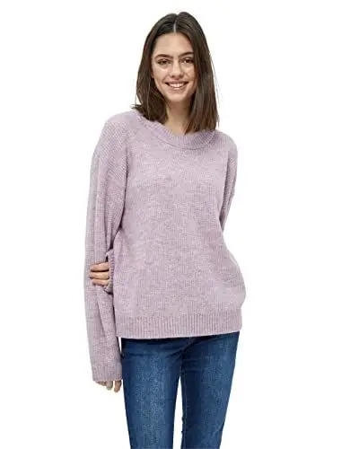 Produktbild: DESIRES Damen Elis Rib O-neck Violett S