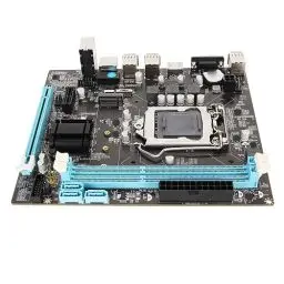 Produktbild: Desktop Motherboard, Micro ATX Gaming Motherboard, LGA 1155 I3/I5/I7, Dual Channel DDR3, M.2 NVMe NGFF, PCIe, HDMI VGA Ausgang, USB 2.0, 10/100 Mbit/s LAN, 3 Phasen Stromversorgung