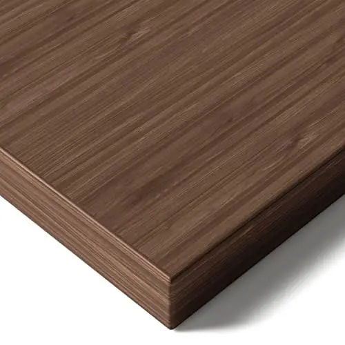 Produktbild: Desktronic Tischplatte 180x80 cm Schreibtischplatte – Perfekt für höhenverstellbare Schreibtische, Esstische und mehr – Made in Europe – 25 mm stabile Tischplatte langlebig (Nussbaum)