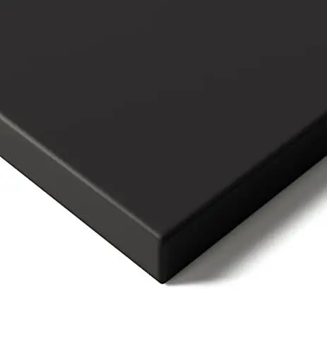 Produktbild: Desktronic Tischplatte 200x80 cm Schreibtischplatte – Perfekt für höhenverstellbare Schreibtische, Esstische und mehr – Made in Europe – 25 mm stabile Tischplatte langlebig (Schwarz)