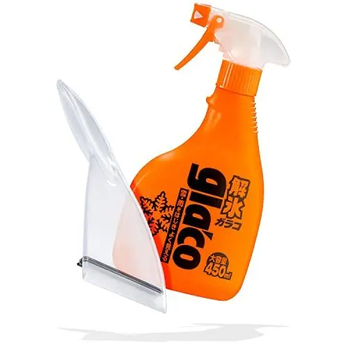 Produktbild: detailmate Auto Scheiben Enteiser Bundle | Soft99 Glaco Deicer Spray 450ml mit Versiegelungseffekt Eiskratzer transparent | Autoscheiben Enteiserspray, Eislöser mit Abperleffekt