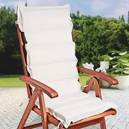 Produktbild: DETEX® 6er Set Stuhlauflage 120x45x5cm Stuhlkissen Polster Auflage Hochlehner Sitzauflage Wendekissen Creme Anthrazit