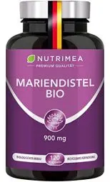 Produktbild: DETOX Mariendistel BIO | Natürlich Leber & Körper entgiften | Reines Mariendistel-Extrakt OHNE Zusätze |Antioxidantien, Verdauung, 120 Kapseln Hochdosiert - 900 mg TAGESDOSIS Silymarin - 100% Vegan