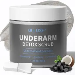 Produktbild: Achsel Peeling aus Bambuskohle mit Kokosnussöl und Pfefferminze, Achseln Detox,Peeling Körper, Desodorierend Achseltiefenreinigung, Geeignet für Männer und Frauen,220g