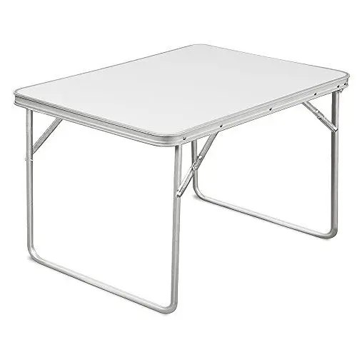Produktbild: CASARIA® Klapptisch Campingtisch Klappbar 80 x 60 cm Klein Aluminium Tragegriff 3,4 kg Leicht Stabil Gartentisch Beistelltisch Faltbar Camping Zubehör