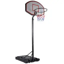 Produktbild: Deuba® Basketballkorb Outdoor Indoor mit Ständer höhenverstellbar 205- max. 305cm rollbar 70kg Standfuß Kinder Erwachsene Basketball Hoop Stand