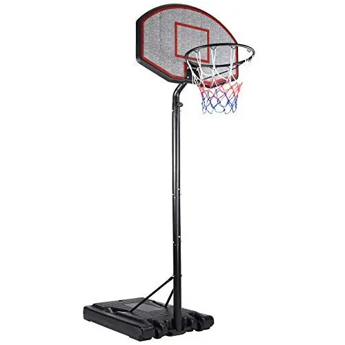 Produktbild: Deuba® Basketballkorb Outdoor Indoor mit Ständer höhenverstellbar 205- max. 305cm rollbar 70kg Standfuß Kinder Erwachsene Basketball Hoop Stand