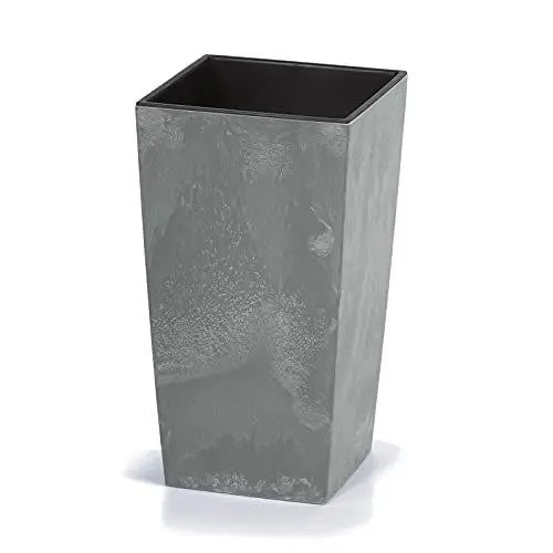Produktbild: Deuba® Blumentopf 49L 61x32,5x31,5cm Betonoptik Inkl. Einlegeboden Indoor Outdoor Blumenkasten Pflanzkübel Grau