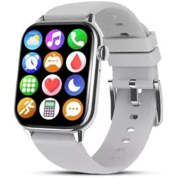 Produktbild: Deunis H6 Smartwatch 1,90 Zoll mit Telefonfunktion für Damen Herren kompatibel mit Android iOS, Schlafmonitor HD06 Schrittzähler Fitness Tracker, Fitnessuhr, Sportuhr, Armbanduhr…(Silber)