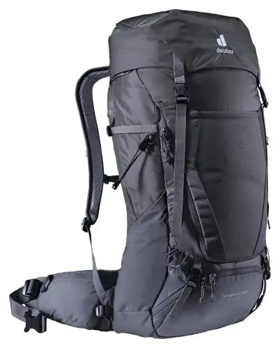 Produktbild: deuter Futura Air Trek 45 + 10 SL Damen Trekking Wanderrucksack, Black-graphite