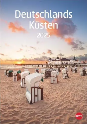 Produktbild: Deutschlands Küsten Kalender 2025: Fotokalender deutscher Strände mit Platz für Notizen. Terminplaner und Blickfang. Naturkalender mit hochwertigen Fotos.