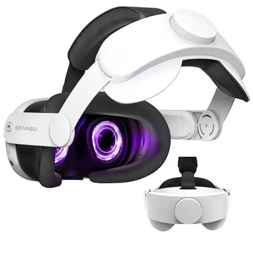 Produktbild: DEVASO Elite Strap für Meta Quest 3S/Quest 3, Verstellbarer Bequemer Kopfgurt für Oculus Quest 3, Verbesserte Unterstützung und Leichtes Design, VR Zubehör für Meta Quest 3