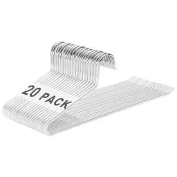 Produktbild: devesanter Hosenbügel 20 Stück MetallKleiderbüge offenes platzsparend,Multifunktional Kleiderbügel für Hosen für Hosen,Jeans, Handtücher，Schals（Weiß）