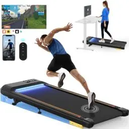 Produktbild: Devoko Walking Pad Laufband mit Steigung, Laufband für Zuhause 150KG, Laufband Schreibtisch, Walking Laufbänder mit App & Fernbedienung, Mini Treadmill for Home, Elektrisches Laufband bis 6km/h