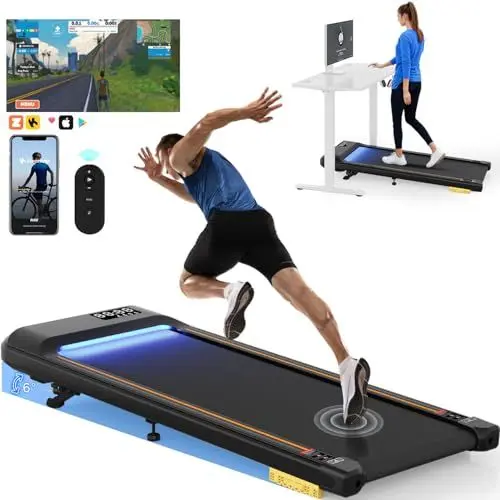 Produktbild: Devoko Walking Pad Laufband mit Steigung, Laufband für Zuhause 150KG, Laufband Schreibtisch, Walking Laufbänder mit App & Fernbedienung, Mini Treadmill for Home, Elektrisches Laufband bis 6km/h
