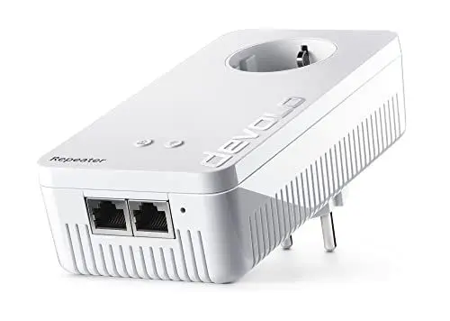 Produktbild: Devolo 8705 WiFi Repeater+ AC - Dual-WLAN-Verstärker mit Steckdose (kompatibel mit allen Routern, 1200 Mbit/s, 2 x LAN-Ports, Ap-Modus, Zugangspunkt), Weiß
