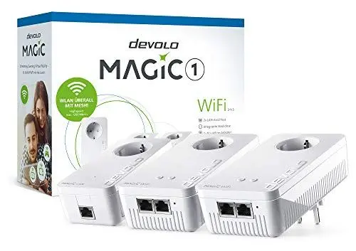 Produktbild: Devolo Magic 1 WiFi Multiroom Kit 2-1-3 2xWiFi+1xLAN 1200mbps Powerline Adapter
