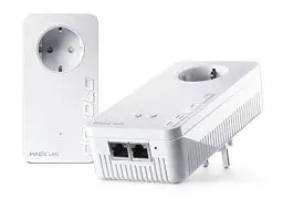 Produktbild: devolo Magic 1 WiFi Starter Kit, WLAN Powerline Adapter, bis zu 1.200 Mbit/s, Mesh WLAN Steckdose, 2x LAN Anschluss, dLAN 2.0, weiß