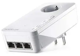 Produktbild: devolo Magic 2 LAN triple Erweiterungsadapter, LAN Powerline Adapter, bis zu 2.400 Mbit/s, 3x Gigabit LAN Anschluss, ideal für Gaming, dLAN 2.0, weiß