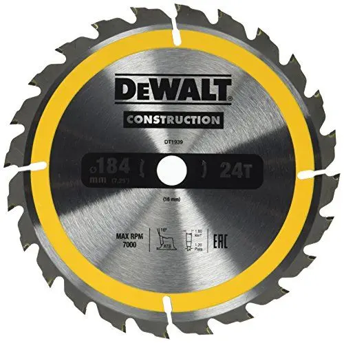 Produktbild: DEWALT DT1939-QZ Kreissaegeblatt Handkr. 184/16mm 24WZ