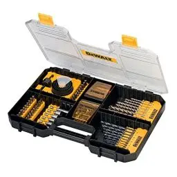 Produktbild: DEWALT TSTAK Universalset/ MaxiSet (100-tlg., mit HSS-Metallbohrern, Betonbohrern, Lochsägen, Bits 25 mm, Torx, Phillips, Schlitz, Steckschlüssel und Bithalter, TSTAK kompatibel) DT71569