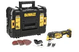 Produktbild: Dewalt 18 Volt oszillierendes Akku Multi-Tool DCS355NT (bürstenloser Motor, werkzeugloser Zubehörwechsel, LED, Multifit-Adapter, inkl. 29-tlg. Zubehör-Set, Lieferung ohne Akku u. Ladegerät)