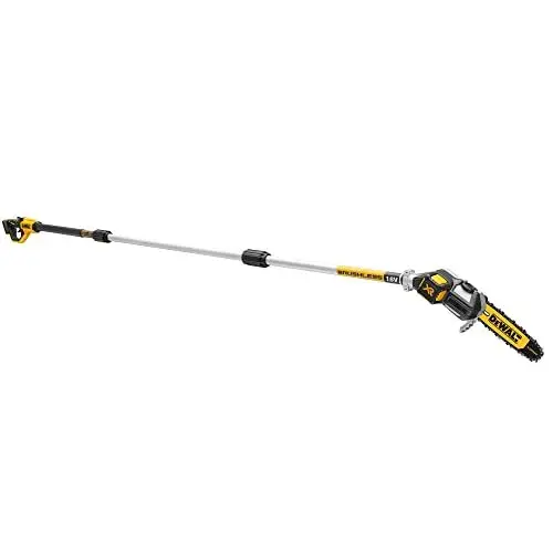 Produktbild: Dewalt 18V Akku-Hochentaster DCMPS567N (bürstenlos, bis zu 3 Meter Arbeitslänge, Schwertlänge 20cm, automatische Kettenschmierung, inkl. Zubehör, Lieferung ohne Akku & Ladegerät)