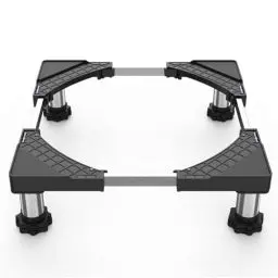 Produktbild: DEWEL Verstellbare Waschmaschinen Untergestell, Podest für Waschmaschine und Trockner, Bärenlast 350kg, Einstellbare Breite 44.5-67cm, Erhöhung Höhe 13cm-17cm, Schwarz