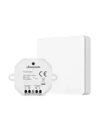Produktbild: DEWENWILS Funkschalter, Funksender Wandsender Licht 230V, 30M Reichweite, Funk Lichtschalter für Lampe, Keine Verkabelung Erforderlich, 2300W, Weiß