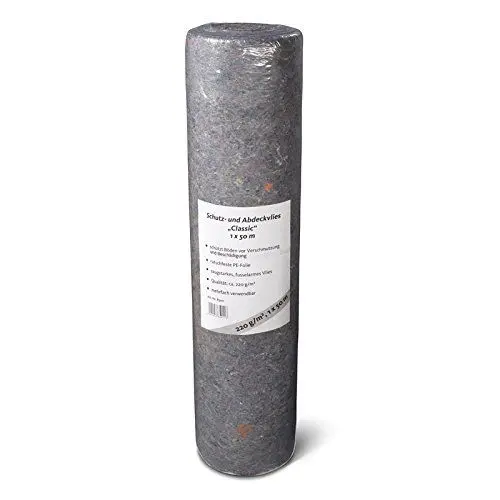 Produktbild: DEWEPRO Schutzvlies Classic 1m x 50m - 220g/m² - Vlies, Malervlies, Abdeckvlies bei Renovierungen, Umzüge und Malerarbeiten